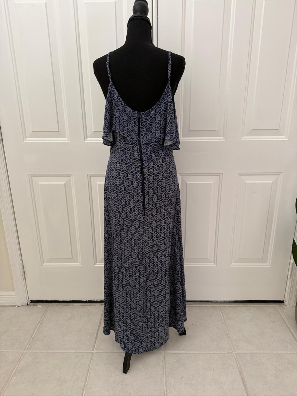 Rewind Navy Blue Floral Ruffle High-Low Dress - Picture 2 of 8